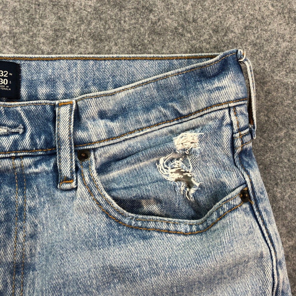 Abercrombie and Fitch Vintage Straight Mens Jeans 32x30 (fits 34x29) Light Wash - Picture 5 of 15